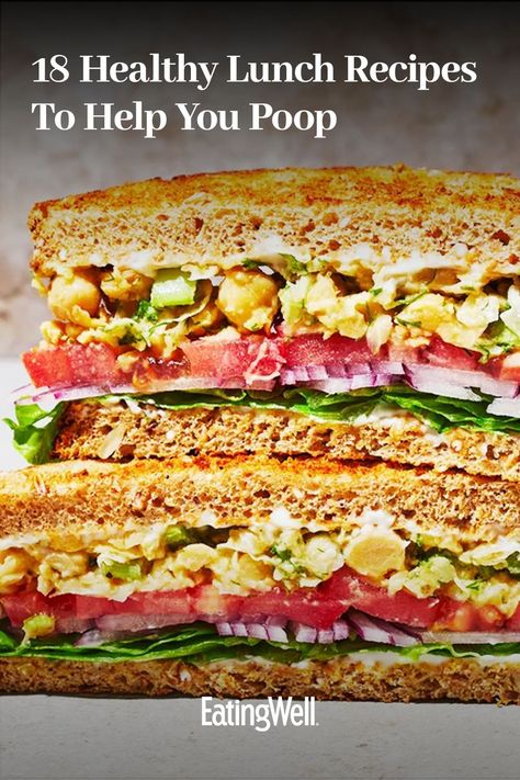 These high fiber lunch recipes, like veggie sandwiches and chickpea grain bowls, are gut healthy hydrating options that can aid in regulating bowel movements and digestion.  #lunch#lunchideas#healthylunchideas#healthylunches#healthylunch#lunchrecipes#healthyrecipes#lunchideasforwork High Fiber Sandwiches, High Fiber Lunch Recipes, High Fiber Lunch, High Fibre Lunches, Veggie Sandwiches, Easy Breakfast Brunch, Quick Healthy Lunch, Lunch Ideas For Work, High Fibre