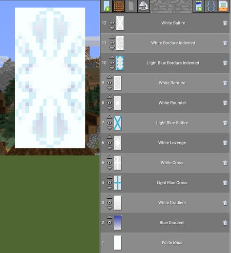 Minecraft Banner Designs Mirror, Minecraft Banner Recipes, Snow Village Minecraft, Mincraft Baners, Cute Minecraft Banner Designs, Cute Banner Designs Minecraft, Banner Designs Minecraft, Cool Banner Designs Minecraft, Banners Minecraft