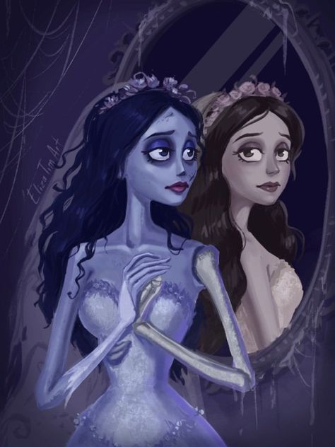 (29) 🦋🦋🦋 – @eliza-tim-art on Tumblr Corpse Bride Emily Alive, Corpse Bride Emily And Victor, Corpse Bride Fan Art, Emily And Victor, Corpse Bride Emily, Corpse Bride Art, Horror High, Bride Art, Emily Corpse Bride