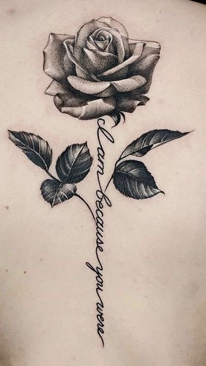 Back Tattoo Female, Rose Drawing Tattoo, Rose Tattoos For Women, Rose Tattoos For Men, Remembrance Tattoos, Hand Tattoos For Girls, Tattoo Female, Mother Tattoos, Dope Tattoos For Women