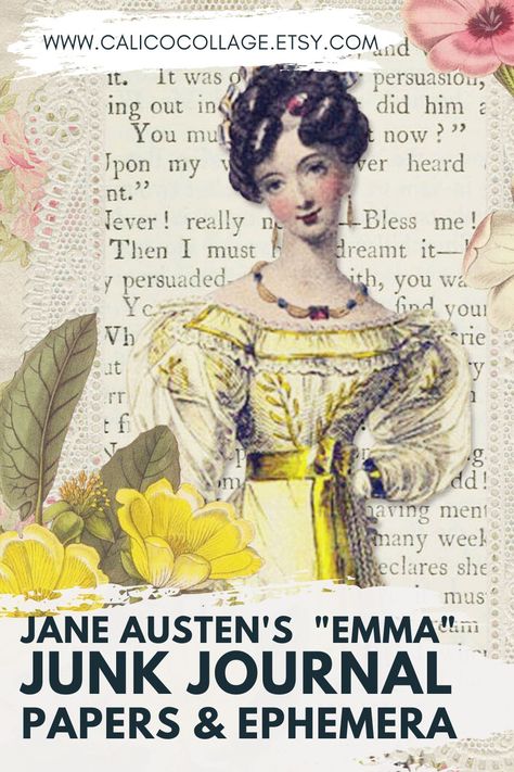 Jane Austen Junk Journal, Jane Austen Crafts, Collage Printables, Junk Journal Kits, Jane Austen Inspired, Printable Junk Journal, Fairy Stories, Jane Austin, Journal Project