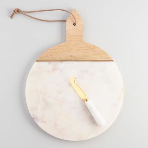 Cheese Board Gift, Marble Cheese Board, Wood Cheese Board, Modern Renovation, Cheap Christmas Gifts, Christmas Kitchen Decor, Cost Plus World Market, Cheese Serving, Favorite Kitchen