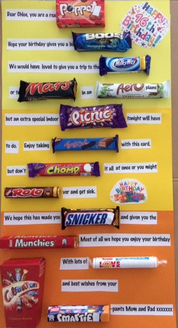 Chocolate Messages Gift Ideas, Chocolate Bar Sign Birthday, Chocolate Bar Message Board Birthday, Message With Chocolate Bars, Chocolate Cards Ideas Candy Bars, 40th Birthday Chocolate Bar Card, Chocolate Bar Birthday Poster, Chocolate Bar Message Board, Candy Message Board For Birthday