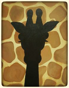 Animal Easy Paintings, Giraffe Canvas Painting Easy, Easy Animal Painting Ideas On Canvas, Giraffe Painting Ideas, Simple Giraffe Painting, Jungle Painting Easy, Elephant Painting Canvas Acrylics, Easy Animal Painting Ideas, Easy Animals To Paint