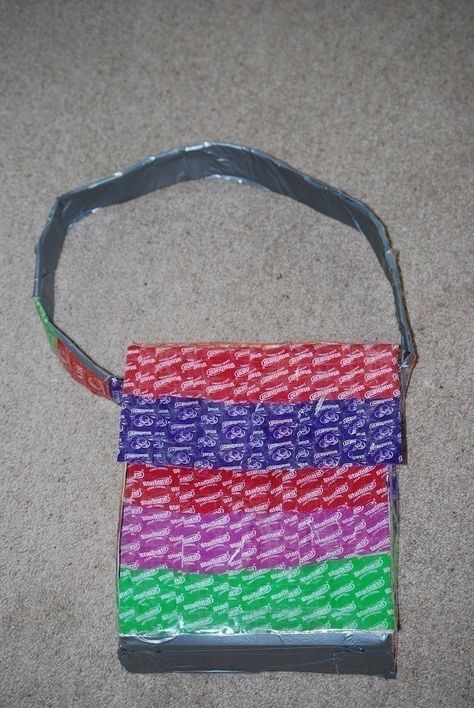 Candy Wrappers, Duct Tape, Free Tutorial, Fun Bags, Straw Bag, Embroidered Friendship Bracelet, Recycling, Gifts