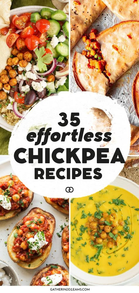 35 Chickpea Recipes Chickpea Dinner Recipes, Healthy Chickpea Recipes, Chickpea Recipes Dinner, Chickpea Salads, Chickpea Recipes Healthy, Chickpea Recipes Easy, Vegan Chickpea Recipes, Garbanzo Bean Recipes, Salad Spinach