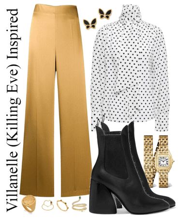 Villanelle (Killing Eve) Inspired Outfit | ShopLook Villanelle Outfit Inspiration, Villanelle Inspired Outfits, Vilanelle Outfits, Killing Eve Fashion, Killing Eve Outfits, Villanelle Fashion, Villanelle Style, Villanelle Outfits, Eve Fashion