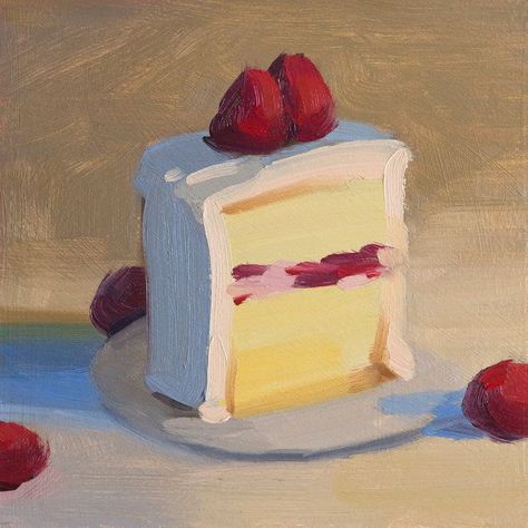 Raspberry Cake, Painting Art Projects, Painting Art, Strawberries, Art Ideas, Art Projects, Raspberry, Art Painting, Cake