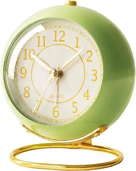 Amazon.com : atomic age decor Atomic Age Decor, Small Desk Clock, Managing Time, Retro Alarm Clock, Analog Alarm Clock, Desk Alarm Clock, Bedside Clock, Travel Kids, Gold Clock