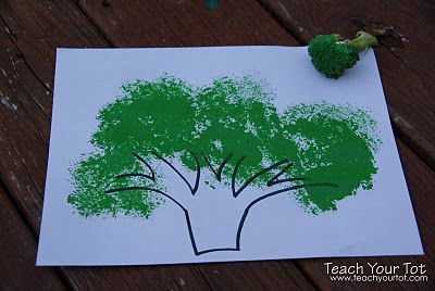 Crafts,Actvities and Worksheets for Preschool,Toddler and Kindergarten Broccoli Painting, Healthy Food Activities, Preschool Food, Vegetable Crafts, Veggie Art, Preschool Garden, Fruit Crafts, Nutrition Activities, Food Activities