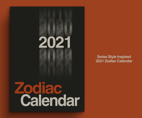 2021 Swiss Style Zodiac Calendar | Behance