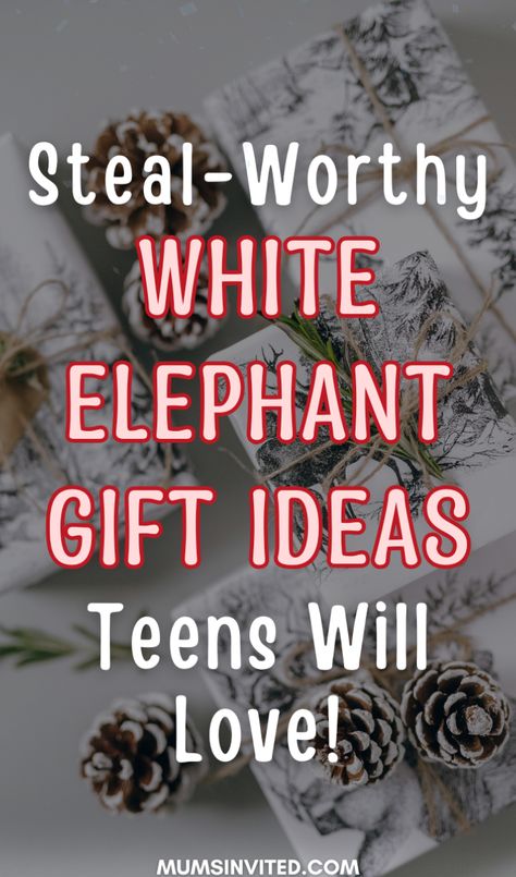 Looking for funny White Elephant gift ideas for teens? This 2024 list has fun, trendy picks that’ll make any gift exchange a hit! From cheap $5, $10, $15 options to splurges up to $25, find gifts that are clever, funny & unique. Whether it’s DIY, homemade, or last-minute, these ideas suit all teen personalities—guys, girls, & unisex options alike. Perfect for Christmas gatherings, school gift exchanges, or family parties, these cool, creative gifts guarantee laughs for every teen. Funny White Elephant Gift Ideas, School Gift Exchange, Girls Gift Exchange, Funny White Elephant Gifts, 2024 List, White Elephant Gift Ideas, Elephant Gift Ideas, Hot Chocolate Gifts, Bonus Dad Gifts