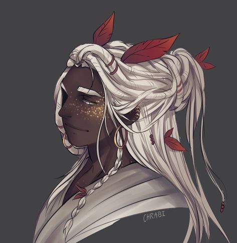 Aasimar Druid Glowing Freckles, Aasimar Druid, Aasimar Sorcerer, Drow Druid, God Of The Forest, Dnd Druid, One D, Dungeons And Dragons Characters, Dnd Art