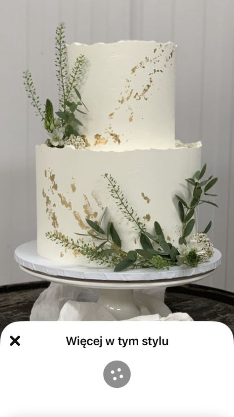 Sage Green Cakes Birthday, Bolo Boho Chic Aniversario, Wedding Cake Olive Green, Olive Green Wedding Cake, White Cake With Greenery, Wedding Cake Olive, Wedding Cake Simple Elegant, Olive Green Weddings, Perfect Wedding Cake