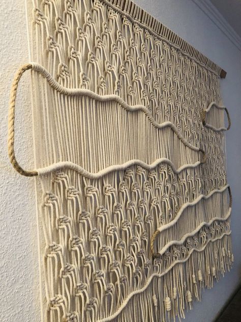 Massive Macrame Wall Hanging, Contemporary Macrame, Narrow Macrame Wall Hanging, Giant Macrame Wall Hanging, Macraweave Wall Hanging, Wall Hanging Macrame, Macrame Inspiration, Big Macrame Wall Hanging, Large Macrame Wall Hanging Pattern