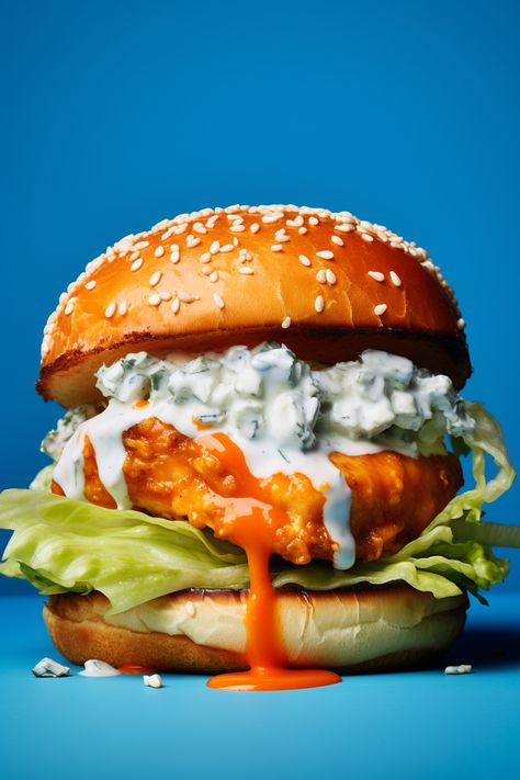 Delicious Keto Buffalo Chicken Burgers: Easy Recipe for a Low-Carb Lifestyle #ketodiet #ketorecipes #lowcarb Buffalo Chicken Burgers, Buffalo Chicken Sauce, Keto Buffalo Chicken, Keto Buns, Flaxseed Meal, Chicken Burgers Recipe, Low Glycemic Foods, Ranch Salad Dressing, Chicken Patties