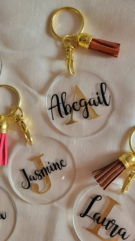 Personalized Name Keychains 

Add a special touch to your bridal party or gift with personalized name keychains! Choose from a variety of fonts and colors to create a unique keepsake that your guests will love. #personalizedkeychains #bridalpartygifts . #Custom_Gifts_For_Friends #Small_Gift_For_Best_Friend #Personalized_Business_Ideas #Circle_Resin_Keychain Keychain Giveaways Ideas, Customized Keychain Ideas, Resin Keyrings Ideas, Custom Gifts For Friends, Alphabet Design Ideas, Designer Names Ideas, Cricut Projects Birthday Gift Ideas, Custom Gift Ideas Business, Personalized Business Ideas