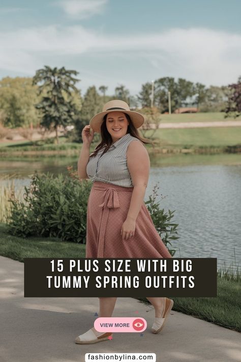 Whether you're heading to a casual brunch or a semi-formal event, these spring outfits offer versatile options that blend elegance with practicality. Plussize Outfit Ideas Spring, Plus Size Winery Outfit, Plus Size Spring Outfits Casual, Plus Size Cottagecore Fashion, White Jean Jacket Outfits, Spring Outfits Plus Size, Plus Size Cottagecore, Big Tummy, Plus Size Spring Outfits