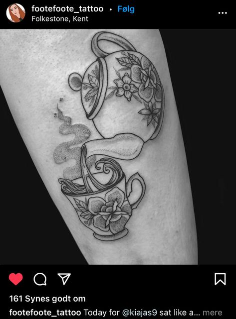 Teapot Teacup Tattoo, Pouring Tea Tattoo, Tea Pot Tattoo, Paintbrush Tattoo, Teapot Tattoo, Teacup Tattoo, Tea Tattoo, Cup Tattoo, Sea Tattoo