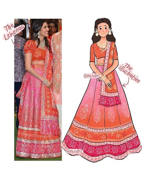 Which look should i illustrate next. There were so many stunning styles throught the 3 months of festivities. #shlokamehta #shlokaambani wearing #abujanisandeepkhosla custom pink orange and red #lehenga for the #anantradhikawedding #mameruceremony #radhikamerchant #fashionillustration #ambaniwedding #akashambani Shloka Mehta, Ambani Wedding, Orange Lehenga, Fashion Coloring Book, Red Lehenga, Bollywood Wedding, Colouring Book, Desi Fashion, Bollywood Saree