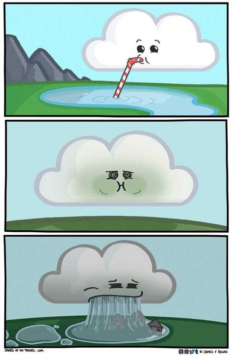 The water cycle - Imgur Kid Science, Dog Quotes Funny, Humor Videos, Water Cycle, Science Jokes, Science Humor, Funny Illustration, Funny Doodles, Science Classroom