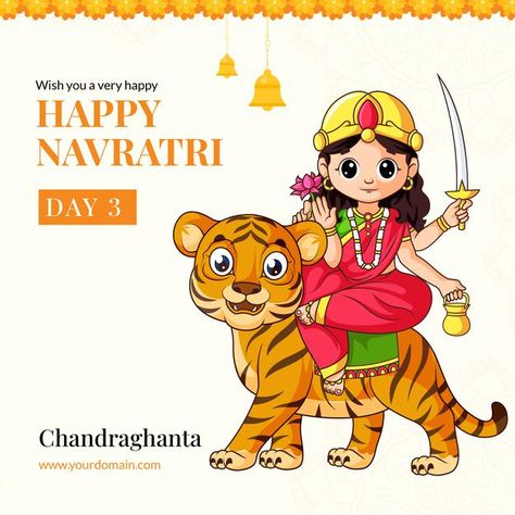 Wish you a very happy navratri festival ... | Premium Vector #Freepik #vector #background #banner #design #social-media Navratri Drawing, Navratri Devi, Navratri 2023, Navratri Devi Images, Nav Durga, Aghori Shiva, Durga Mata, Cosmic Egg, Navratri Wishes