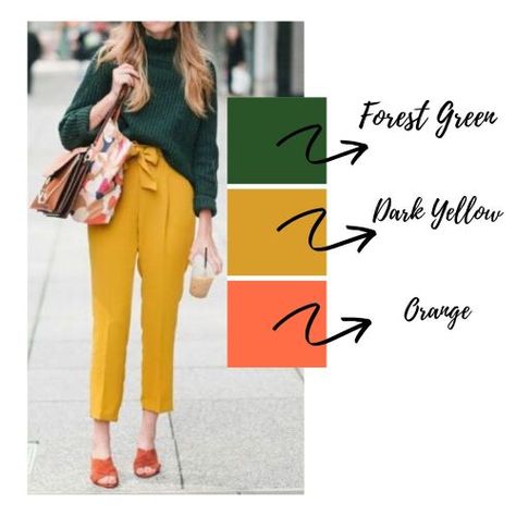 Mustard Colour Combination, Mustard Outfits, Analogous Colors, Analogous Color, Analogous Color Scheme, Colour Blocking Fashion, Color Outfits, Colour Combinations Fashion, Color Combos Outfit