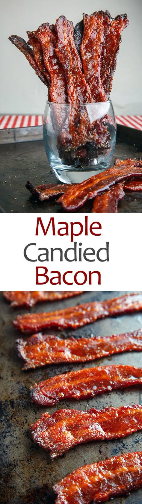 Maple Candied Bacon yummy. I am going to make this for my hunny! Maple Candied Bacon Recipe, Maple Candied Bacon, Candied Bacon Recipe, Bacon Dressing, Candied Bacon, Snacks Für Party, Bacon Recipes, On The Grill, Dressing Recipe