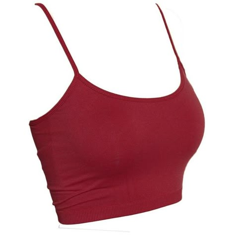 TheMogan Women's Spaghetti Strap Tank Top Crop Cami Bra - Burgundy -... ($3.99) ❤ liked on Polyvore featuring red cami, cropped camisoles, red camisole and cropped cami Burgundy Tank Top, Spaghetti Strap Shirt, Crop Tops Shirts, Red Cami, Burgundy Crop Top, Red Camisole, Burgundy Shirt, Cami Bra, Red Tank Top