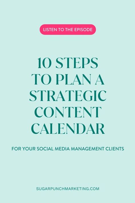 These social media management tips are perfect if you are a beginner freelance digital marketer. In this post, you'll learn how to make a content strategy for your SMM clients that will convert. This 10 step planning guide is perfect for you if you’ve been wondering about how to develop a content calendar for Instagram or social media. You will be able to use this easy framework to help you create one. Learn more about content and digital marketing at sugarpunchmarketin.com Social Media Strategy Marketing Plan, Social Media Management Business, Social Media Content Strategy, Instagram Management, Instagram Plan, Freelance Social Media, Social Media Content Calendar, Social Media Management Tools, Content Calendar