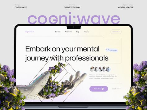 Cogni:wave - Web Design for Mental Health Websites designed by Phenomenon Studio. Connect with them on Dribbble; the global community for designers and creative professionals. Mental Health Website, Health Websites, Health Website, Medical Website Design, Graphic Design Cv, Web Platform, Healthcare Design, Mental Health Services, Portfolio Web Design