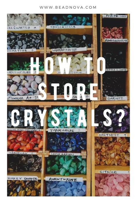 Knowing how to store crystals is critical if you want them to last longer. Unfortunately, exposure to the environment and mishandling are two of the biggest problems that gem collectors face. Learn how to properly store your treasures for the long term in the blog. #crystal #gemstone #healingenergy #storecrystals How To Store Crystals And Stones, Crystals Organization, How To Store Crystals, Storing Crystals, Store Crystals, Crystal Magick, Crystals Energy, Crystal Store, Crystal Work