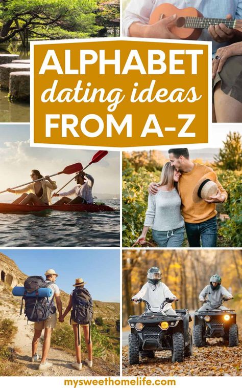 Dates That Start With A, A To Z Date Ideas, Abc Date Night Ideas, A-z Date Ideas, Date Design Ideas, Alphabet Dates From A To Z, Abc Date Ideas, Abc Dates, Alphabet Dating