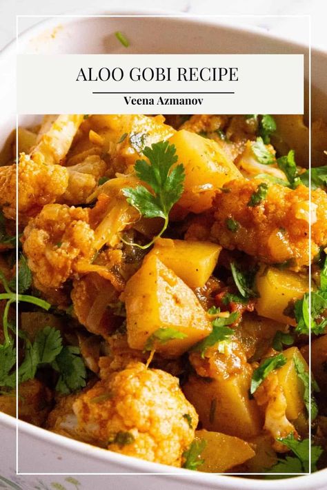 There are many Indian recipes for gobi with aloo. This version is made with fresh cauliflower and potatoes, sautéed in a spicy tomato-based sauce often served at lunch or dinner. Gobi Masala Recipe, Sautéed Cauliflower, Aloo Gobi Recipe, Gobi Recipe, Gobi Recipes, Cauliflower Potatoes, Healthy Look, Comfort Casseroles, Aloo Gobi