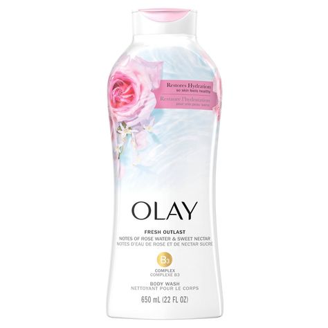 Sweet Body Wash, Body Wash Rose, Olay Body Wash, Olay Moisturizer, Selfcare Products, Exfoliating Body Wash, College Planning, Pink Stuff, Rose Fragrance