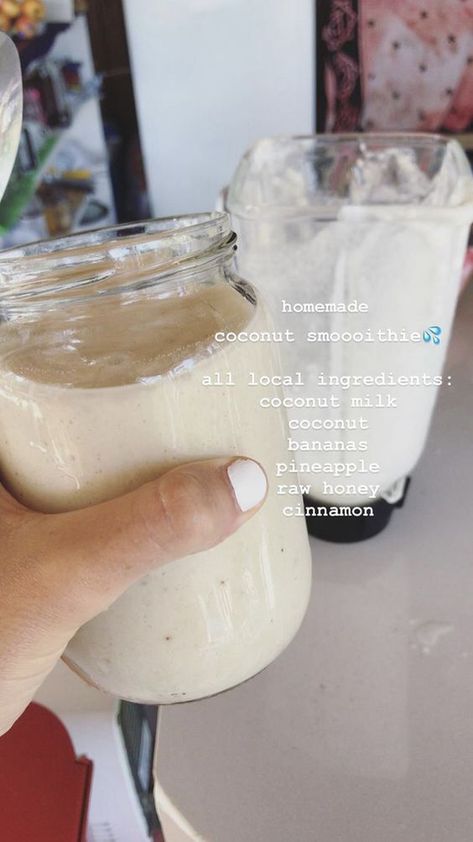 ✰ daily dose ✰ Healthy Vegan Dessert, Super Healthy Smoothie Recipes, Super Healthy Smoothies, Resep Smoothie, Healthy Green Smoothies, Coconut Smoothie, Healthy Drinks Smoothies, Makanan Diet, Easy Smoothie Recipes