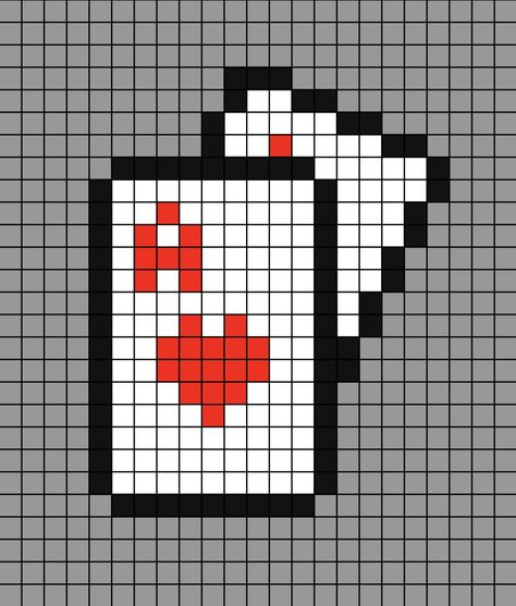 A pixel art template of two Ace of Hearts Cards (one peaking out behind the first). Pixel Art Hands, Pixel Art Eyes, Easy Disney Drawings, Minecraft Blocks, Piskel Art, Pixel Art Ideas, Tiny Cross Stitch, Easy Pixel Art, Pixel Art Templates