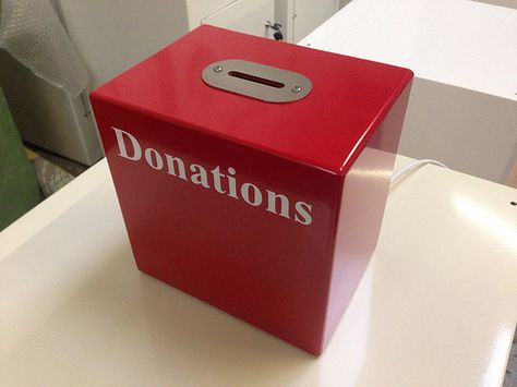 Table Top Donation Box Donation Box Ideas, Android Phone Backgrounds, School Donations, Offering Box, Chest Of Drawers Design, Pta Fundraising, Donation Box, Indoor Event, Diy Money