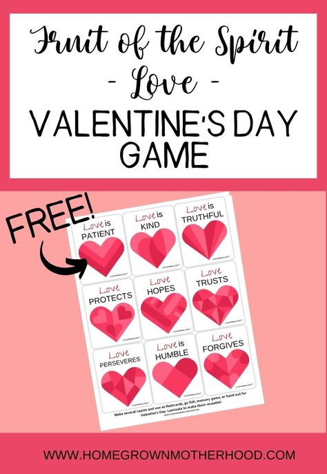 Valentine Church Games, Valentine Devotions For Kids, Valentine Games For Church Group, Church Valentines Party Games, Valentine Games For Church, Christian Valentines Activities, Christian Valentines Party, Church Valentines Party, Fruit Of The Spirit Love