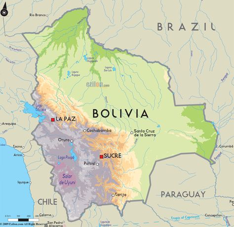 Country of Bolivia    capital - Sucre  location - Central South America between the Pacific and Atlantic ocean next to Peru and Brazil above Chile and Paraguay Bolivia Map, Road Maps, Bolivia Travel, Landlocked Country, America Latina, America Map, Beautiful Images Nature, Travel South, South America Travel