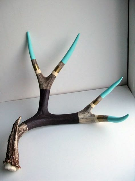 Painting Antlers, Pretty Taxidermy, Painted Deer Antlers, Diy Antlers, Acrylic Paint Colors, Antler Projects, Deer Skull Art, Deer Antler Crafts, Cow Skull Decor