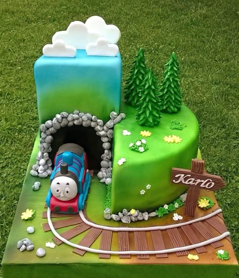 Mighty Express Birthday Cake, Thomas The Train Cakes, Thomas Birthday Cake, Thomas Train Birthday Cake, Thomas The Train Birthday Cake, Thomas Birthday Cakes, Thomas The Train Cake, Thomas The Train Birthday, Thomas Train Cake