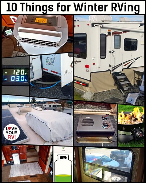 Winter Rv Camping Hacks, Insulate Rv For Winter, Winterize Rv For Living, Camper Winter Living, Rv Winter Living Cold Weather, Winter Rv Living, Winter Camper Living, Winterize Rv, Winterize Camper