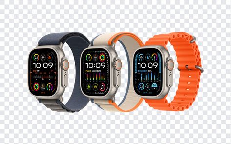 Apple Watch Ultra 2 Colors Apple Wrist Watch, Watch Png, Free Apple Watch, Apple Watch Ultra, Mockup Downloads, Watch Ultra, Graphic Elements, Graphic Design Projects, Free Vectors