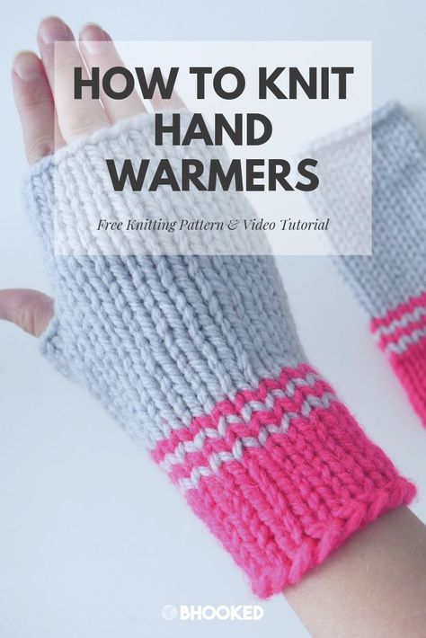 Knitted Hand Warmers, Fingerless Mittens Pattern, Fingerless Gloves Knitted Pattern, Knitted Wrist Warmer, Glove Pattern, Knitting Basics, Beginner Knitting Patterns, Knitting Machine Patterns, Gloves Pattern