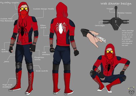 ArtStation - Spider-Man Concept Design, Eugene Spider Man Suits Design, Spiderman Suit Designs, Spider Man Redesign, Spider Man Suits, Spiderman Suit, Spiderman Fanart, Spiderman Sketches, Spider Man Cosplay, Spiderman Comic Books