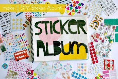 Diy Sticker Book How To Make, Book Diy Ideas, Book Aesthetic Sticker, Sticker Album Diy, Diy Sticker Book, Sticker Collection Book, Diy Notebooks, Pto Ideas, Letter Ideas