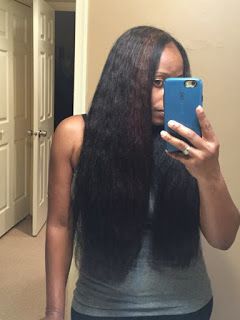 I’ve Become A Straight Hair Natural (without Heat Damage!) | Curly Nikki | Natural Hair Care Curly To Straight Hair Natural, Hair Stretching Natural Hair, Straight Natural Hair Black Women, Heat Damaged Natural Hair, Straighten Natural Hair, Natural Hair Straight, Naturally Straight Hair, Straight Natural Hair, Straight Hair Natural