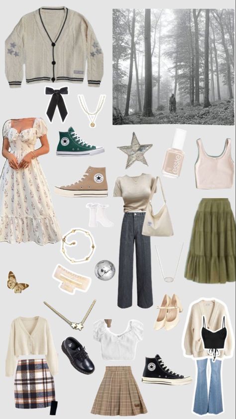 Betty Folklore Aesthetic Outfit, Eras Tour Movie Outfits Folklore, Taylor Swift Folk Lore Era Outfits, Taylor Swift Outfit Inspo Folklore, Simple Eras Tour Outfits Folklore, Ts Folklore Outfits, Taylor Swift Core Outfits, Folklore Clothes Aesthetic, Folklore Clothing Aesthetic