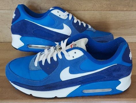 Nike Air Max 90 SE First Use Signal Blue size 13 DB0636-400 Get a price at https://copapair.com/nike-air-max-90-se-first-use-signal-blue-size-13-db0636-400/ Nike Air Max 90 Se, Blue Air Max, Blue Air, Nike Shoes Air Max, Shoes Air, Nike Air Max 90, Custom Baby, Air Max Sneakers, Size 13